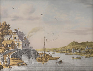 Houses by the riverbank - Jonas Zeuner — artwork view