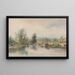 Boat on a River - Jonathan Needham — framed artwork on a wall