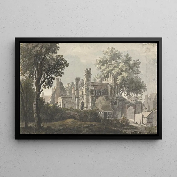 La Grande Porte du Monastère Saint-Augustin à Canterbury - Jonathan Skelton — framed artwork on a wall