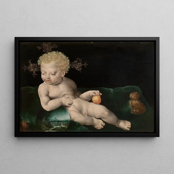 L'Enfant Jésus - Joos van Cleve — framed artwork on a wall