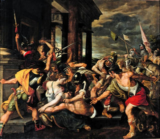 La trahison de Dalila et l'emprisonnement de Samson par les Philistins - Joos van Winghe — artwork view