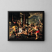 La trahison de Dalila et l'emprisonnement de Samson par les Philistins - Joos van Winghe — framed artwork on a wall