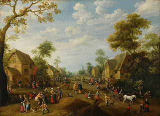 A village fair with many peasants celebrating - Joost Cornelisz Droochsloot — artwork view