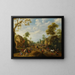 A village fair with many peasants celebrating - Joost Cornelisz Droochsloot — framed artwork on a wall