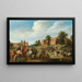 A cavalry unit stopping near a village - Joost Cornelisz Droochsloot — framed artwork on a wall