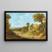 a landscape with figures in front of a ruin - Joost Cornelisz Droochsloot — framed artwork on a wall