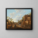 Village landscape with peasants near a tavern - Joost Cornelisz Droochsloot — framed artwork on a wall