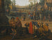 A village scene with numerous peasants and a traveling merchant - Joost Cornelisz Droochsloot — artwork view