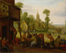 the peasants feasting in front of an inn - Joost Cornelisz Droochsloot — artwork view
