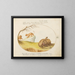 a lioness with two lions in the background - Joris Hoefnagel — framed artwork on a wall