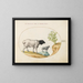 Persian sheep with black heads and a long-tailed sheep with a cactus - Joris Hoefnagel — framed artwork on a wall