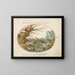 Frogs, lizards and salamanders in a landscape - Joris Hoefnagel — framed artwork on a wall