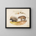 Porcupine of the Old World and Wild Boar - Joris Hoefnagel — framed artwork on a wall
