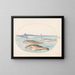 Plate 12 A swordfish and three other fish - Joris Hoefnagel — framed artwork on a wall