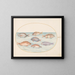 Planche 20: Dorade, Denti, Sargo et autres poissons - Joris Hoefnagel — framed artwork on a wall