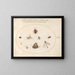 Platine Painting 21 A butterfly with a dragonfly, a ladybug, and five other insects - Joris Hoefnagel — framed artwork on a wall