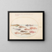 Planche 26: Dragons de Gurnard et autres poissons - Joris Hoefnagel — framed artwork on a wall