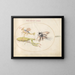 Platine 44 Mante, Éphémère et un Locuste Fictionnel - Joris Hoefnagel — framed artwork on a wall