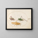 Platine 46 Three Grasshoppers - Joris Hoefnagel — framed artwork on a wall