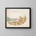 Planches 54: Sea cucumbers, sea urchins, starfish, jellyfish, sea hare, and other marine life forms - Joris Hoefnagel — framed artwork on a wall