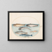 Planche 5 Three catfish, one salmon, and two other fish - Joris Hoefnagel — framed artwork on a wall