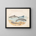 Platine Painting 8: A dolphin, two seals, a bréchet, and seashells - Joris Hoefnagel — framed artwork on a wall