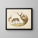Trois types de cerfs avec un loir - Joris Hoefnagel — framed artwork on a wall