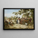 The Flower Market - José Benlliure y Gil — framed artwork on a wall