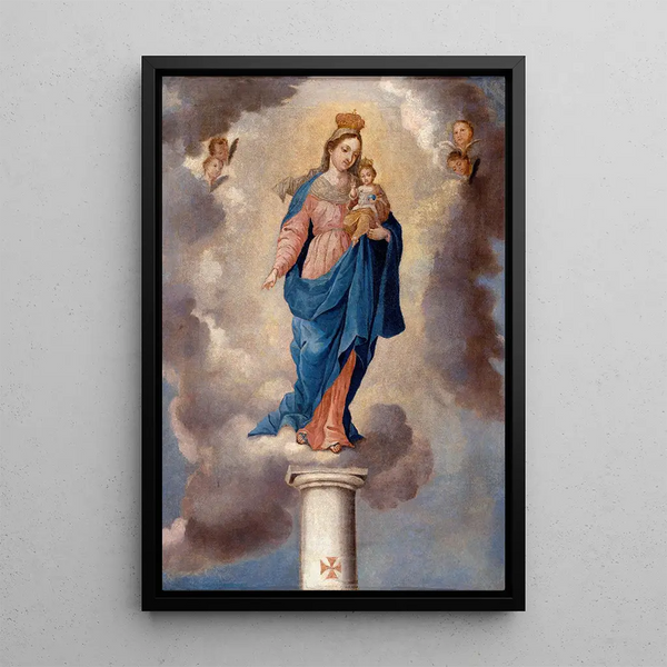 La Vierge du Pilar - José Campeche y Jordán — framed artwork on a wall