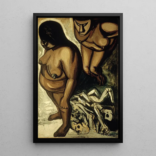 Indian women from the Los teules series - José Clemente Orozco — framed artwork on a wall