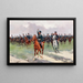 La cavalerie approche - José Cusachs — framed artwork on a wall
