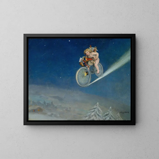 Christmas Delivery - José Frappa — framed artwork on a wall
