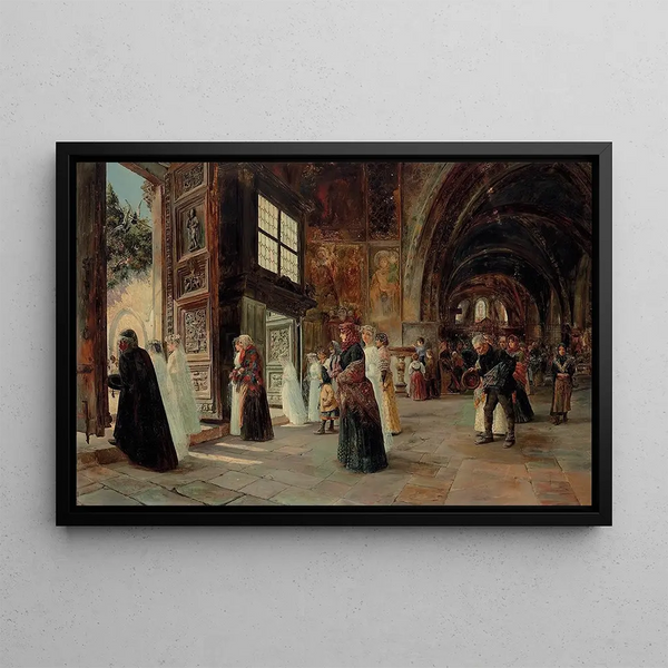 After the wedding ceremony - José Gallegos y Arnosa — framed artwork on a wall