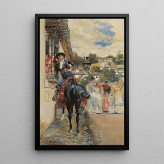 Flirter à l'espagnole - José García Ramos — framed artwork on a wall