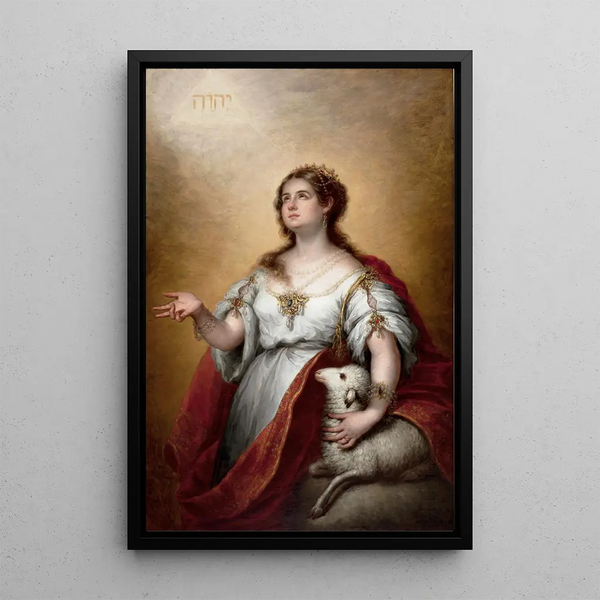 Allégorie du Nouveau Testament - José Gutiérrez de la Vega — framed artwork on a wall