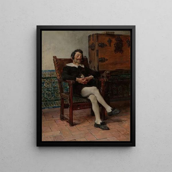 A Moment of Rest - José Jiménez y Aranda — framed artwork on a wall