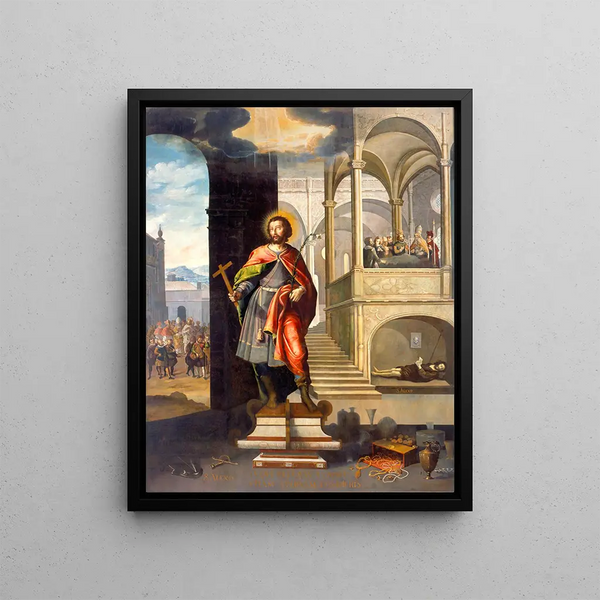 Saint Alexis - José Juárez — framed artwork on a wall
