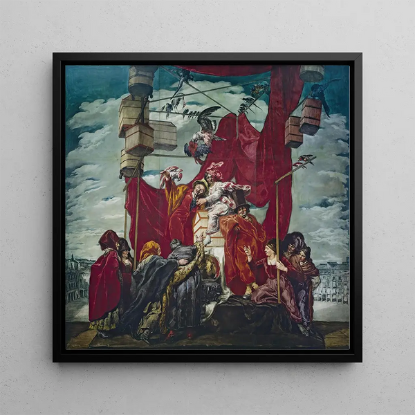 Les Pajareros - José María Sert — framed artwork on a wall