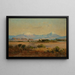 the Volcanoes of the Valley of Mexico - José María Velasco — framed artwork on a wall