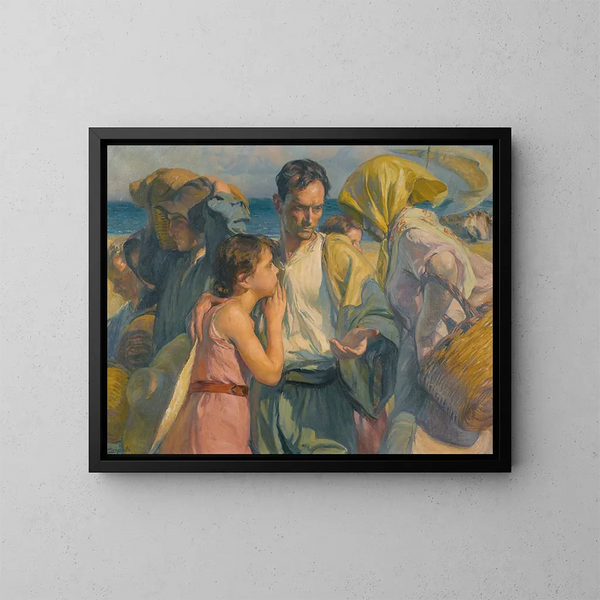Return from Fishing - José Mongrell — framed artwork on a wall