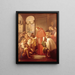 Saint Charles Borromée distributing alms to the people - José Salom Pina — framed artwork on a wall