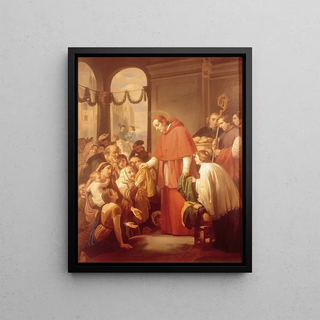 Jos Salom Pina - Saint Charles Borromeo Handing out Alms to the People.webp