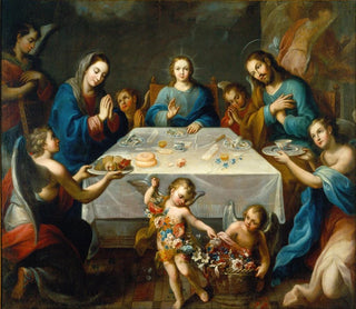 La bénédiction de la table - José de Alcíbar — artwork view