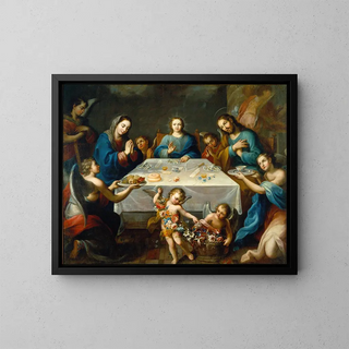 La bénédiction de la table - José de Alcíbar — framed artwork on a wall