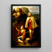 Giotto and Cimabue - José María Obregón — framed artwork on a wall