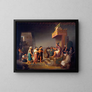La découverte du pulque - José María Obregón — framed artwork on a wall