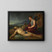 Antigone kneeling near the body of her brother Polynices - Josef Abel — framed artwork on a wall