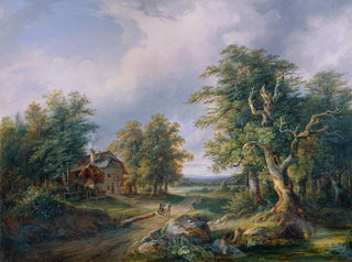 Farmhouse at a Forest Road - Josef Altenkopf — artwork view