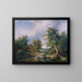 Farmhouse at a Forest Road - Josef Altenkopf — framed artwork on a wall