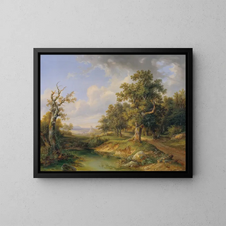Part of the forest near Mödling - Josef Altenkopf — framed artwork on a wall